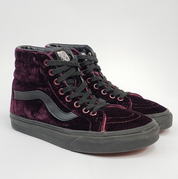 velvet high top vans